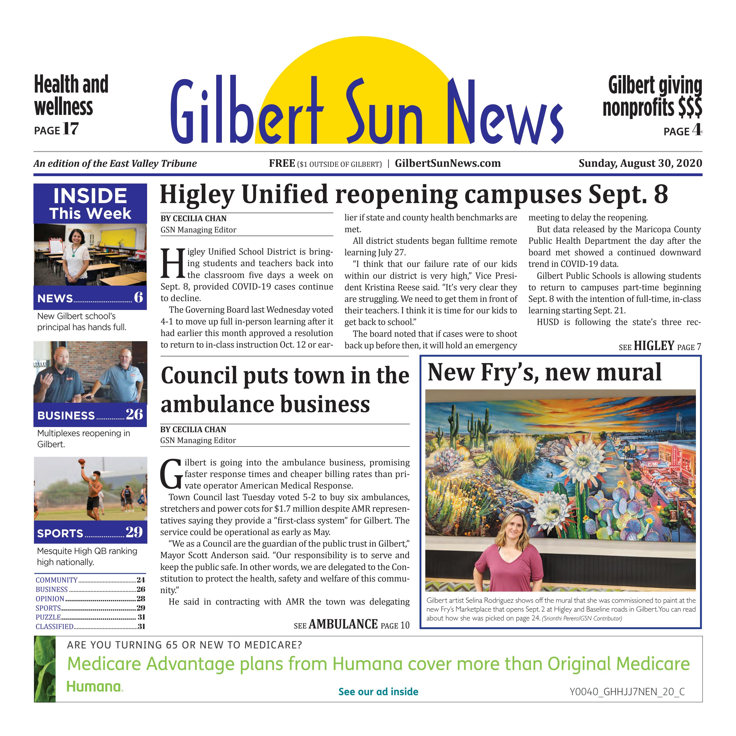 Gilbert Sun News - 08-30-2020 by Times Media Group - Issuu