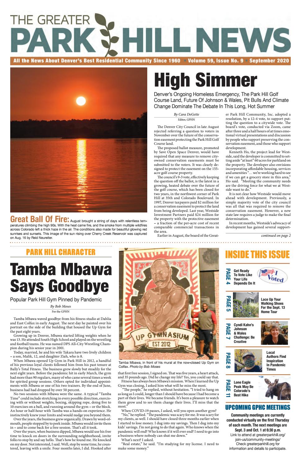 Greater Park Hill Newspaper, September 2020 by Greater Park Hill News