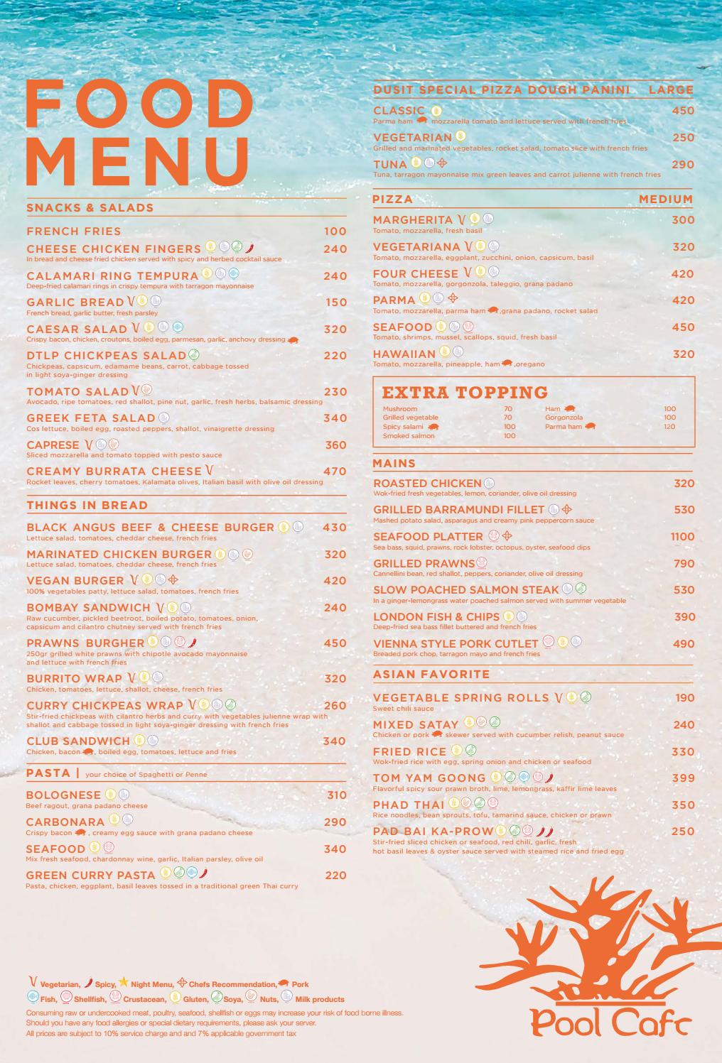 Pool Bar Menu_Updated 1/9/2020 by Dusit Thani Laguna Phuket Issuu
