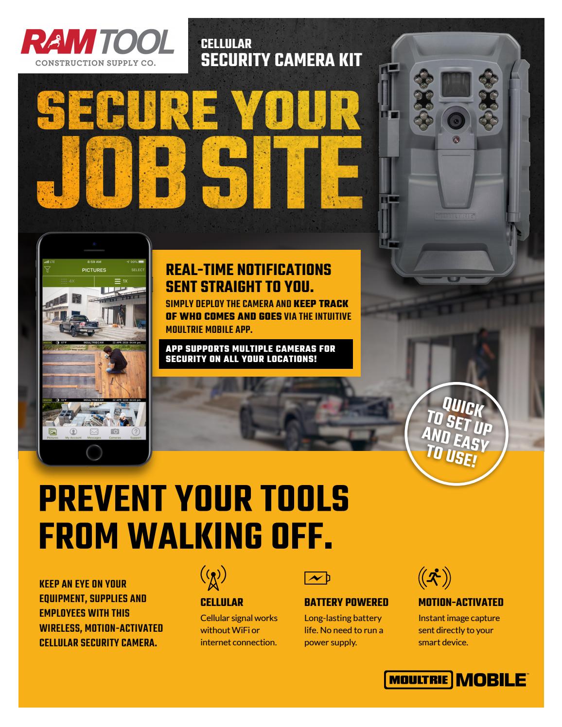 Moultrie Mobile Jobsite Security Camera by Ram Tool Construction Supply