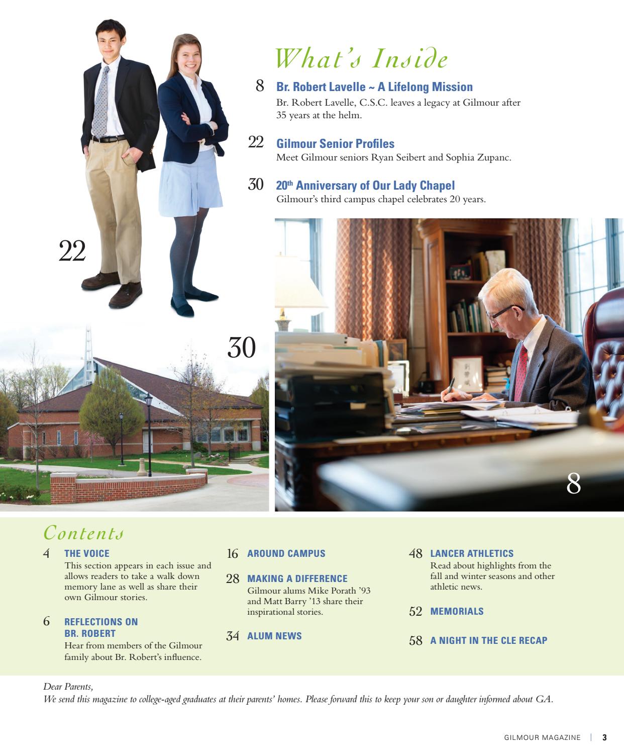 Gilmour Academy Spring 2015 Magazine by Gilmour Academy Issuu