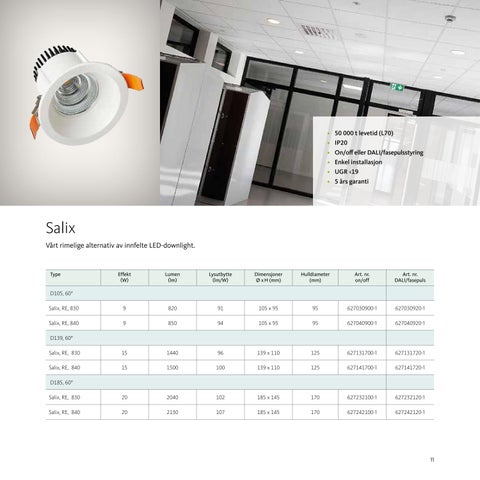 Aura Light 灯饰目录 · Fokussortiment Armaturer fra NO 第 11 页