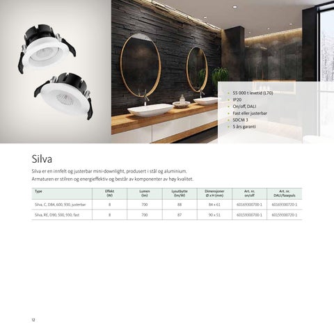 Aura Light 灯饰目录 · Fokussortiment Armaturer fra NO 第 12 页