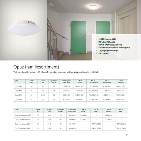 Aura Light 灯饰目录 · Fokussortiment Armaturer fra NO 第 17 页