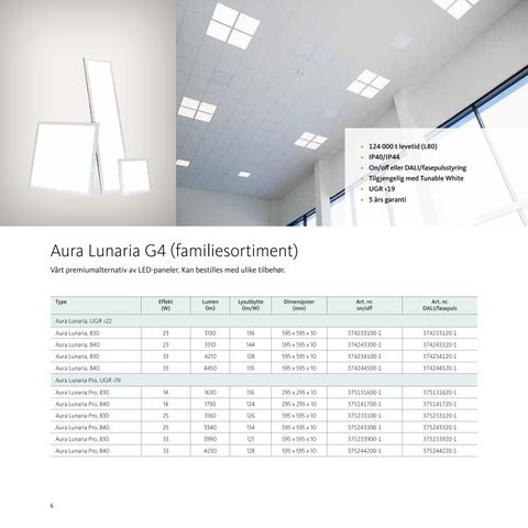 Aura Light 灯饰目录 · Fokussortiment Armaturer fra NO 第 6 页