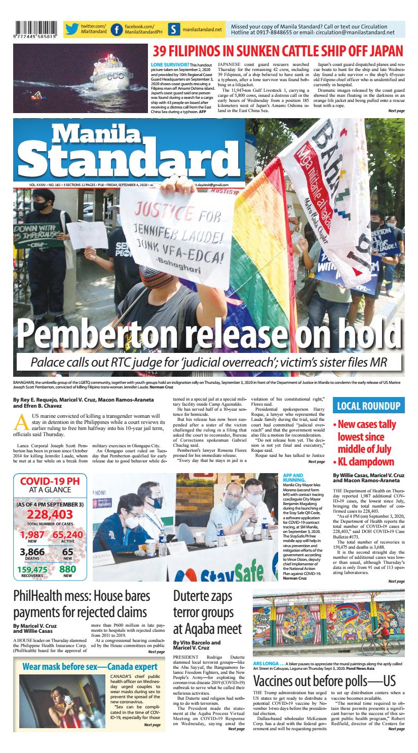 Manila Standard 2020 September 4 Friday By Manila Standard Issuu