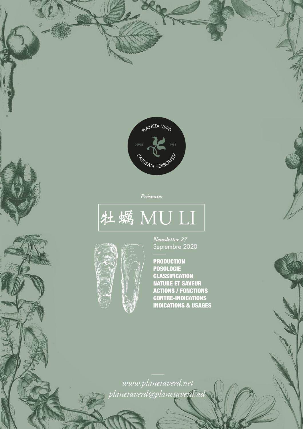 Mu Li Chinese Newsletter MU LI 牡蠣 - 27 by Your chinese medecine Supplier - Issuu