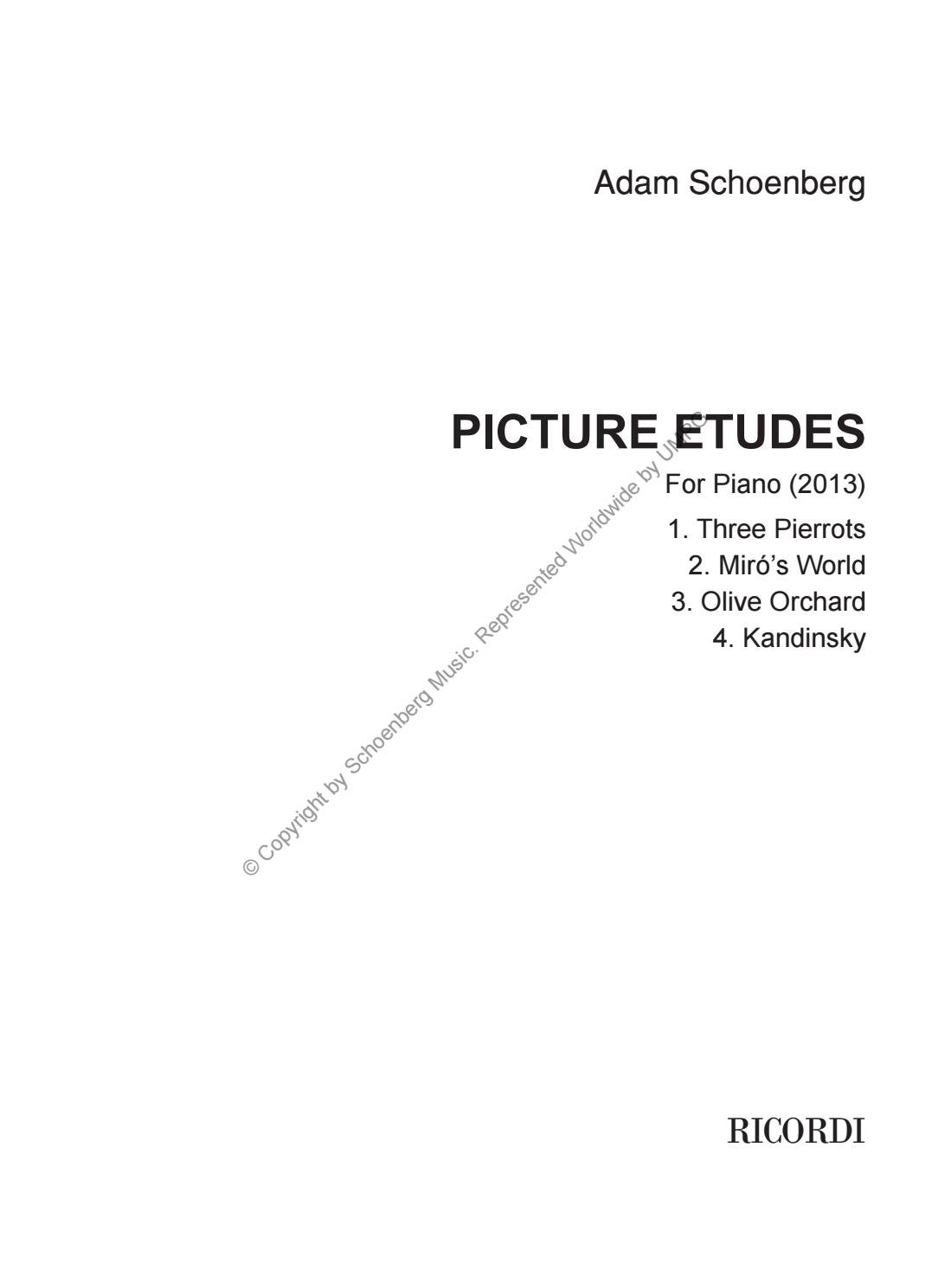 Ricl 408 Adam Schoenberg Pictures Etudes 13 By Ricordi Issuu