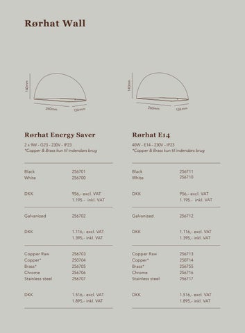 RØRHAT 灯饰手册 2020-2021 第 10 页