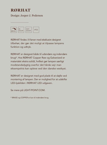RØRHAT 灯饰手册 2020-2021 第 8 页
