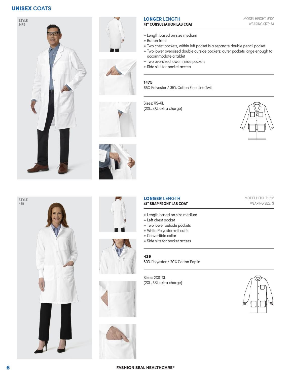 Fashion Seal Healthcare Lab Coats & Protective Apparel by SGC Marketing