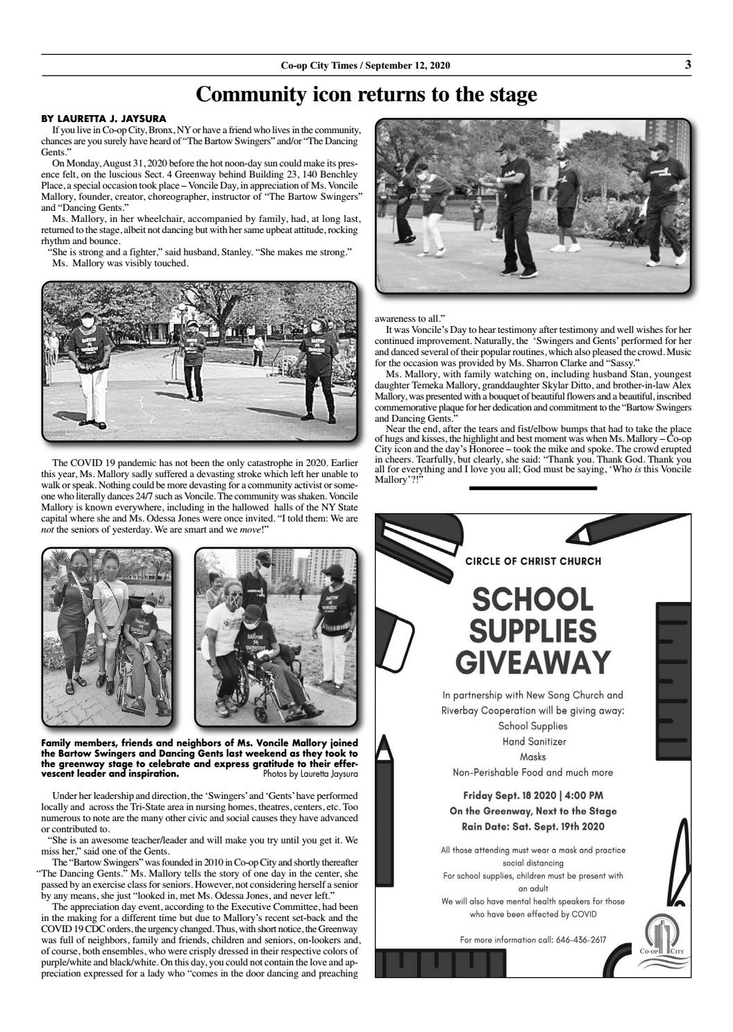 Co-op City Times 9/12/20 by Co-op City
