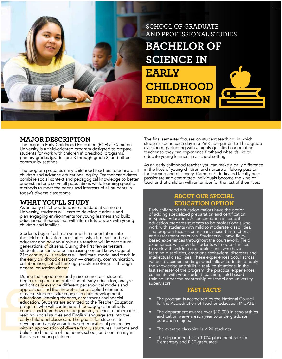Bachelor Of Science In Early Childhood Education By Go2cu Issuu