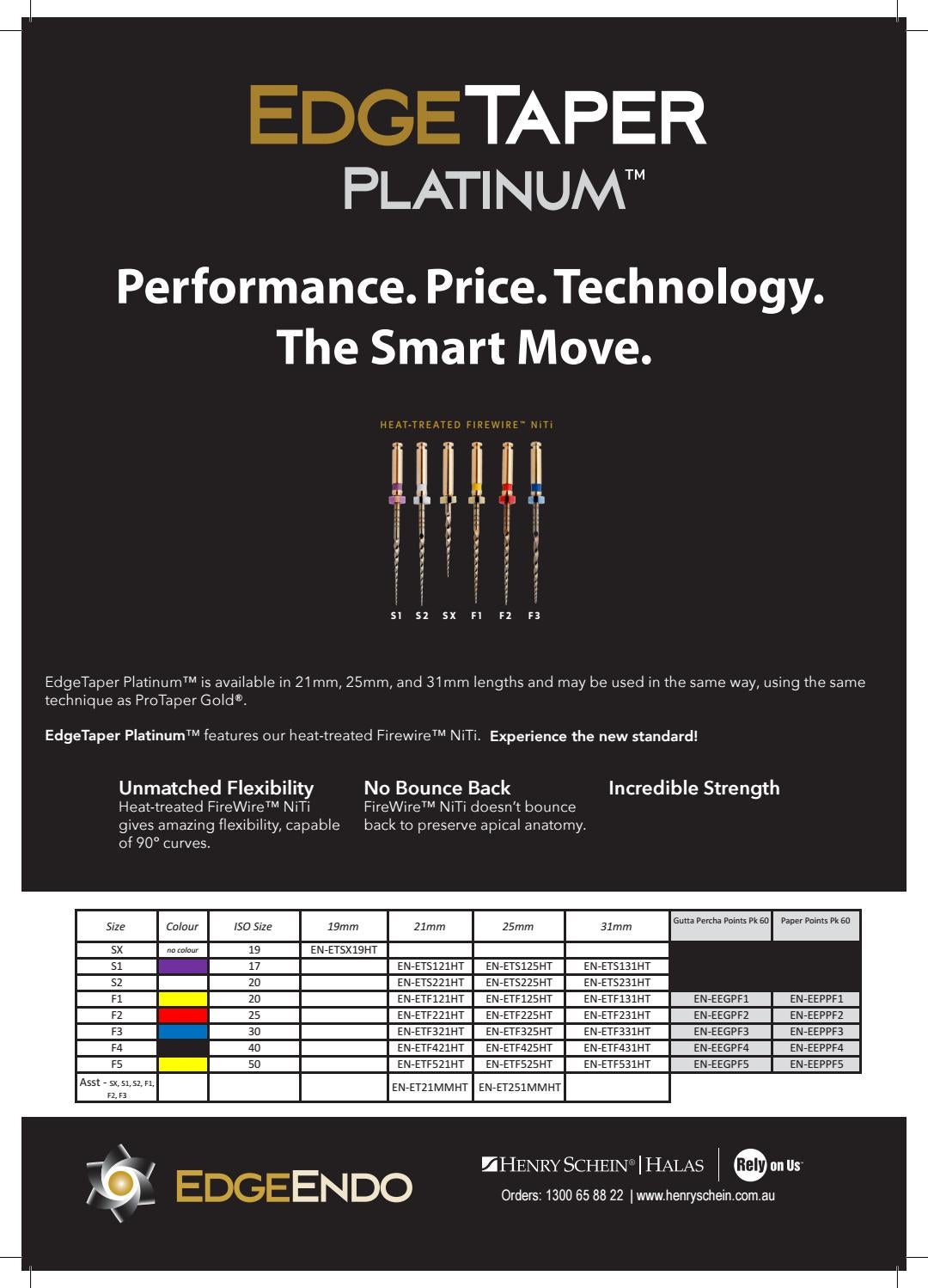 Edgetaper Platinum by Henry Schein Australia Issuu