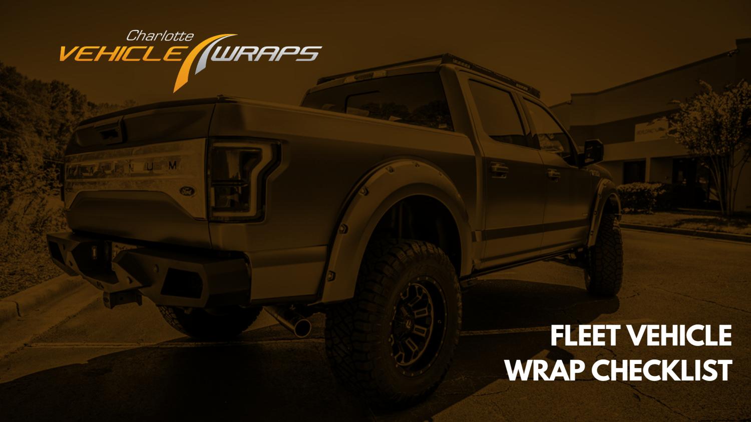 Fleet Vehicle Wrap Checklist Vehicle Wraps Charlotte NC by