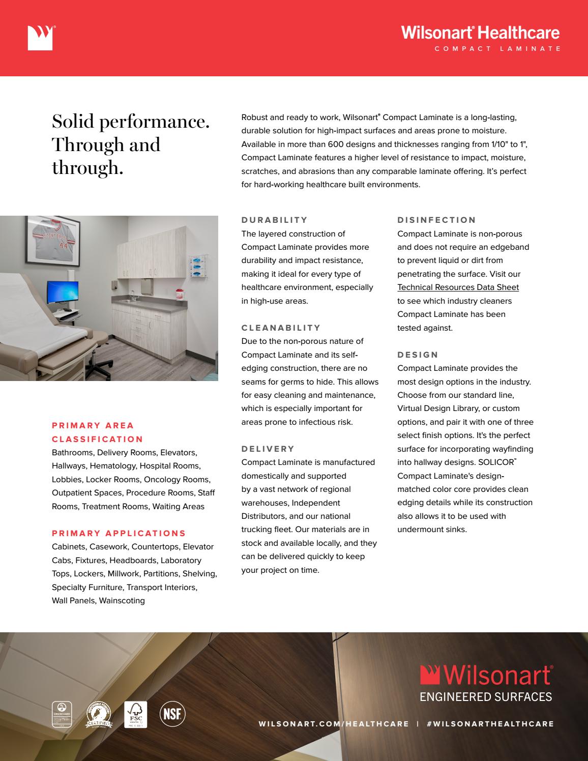 Compact Laminate for Healthcare by Wilsonart by Wilsonart Issuu