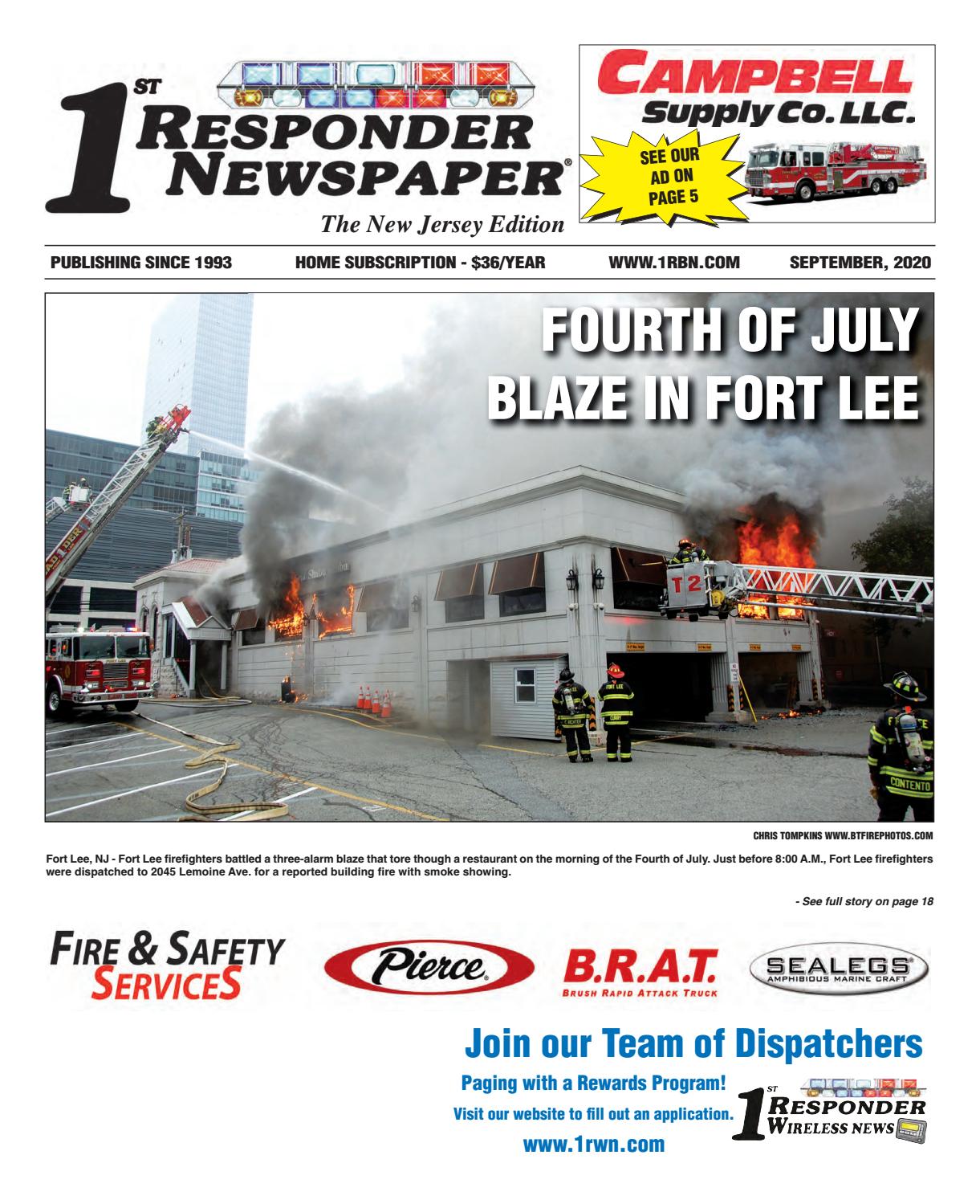 1st Responder News New Jersey September Edition by Belsito