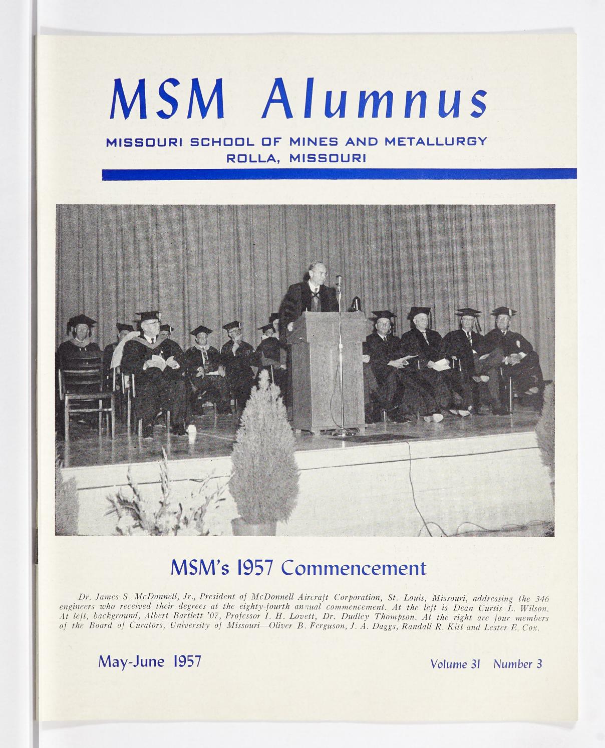 Missouri S T Magazine May June 1957 By Missouri S T Library And Learning Resources Curtis Laws Wilson Library Issuu