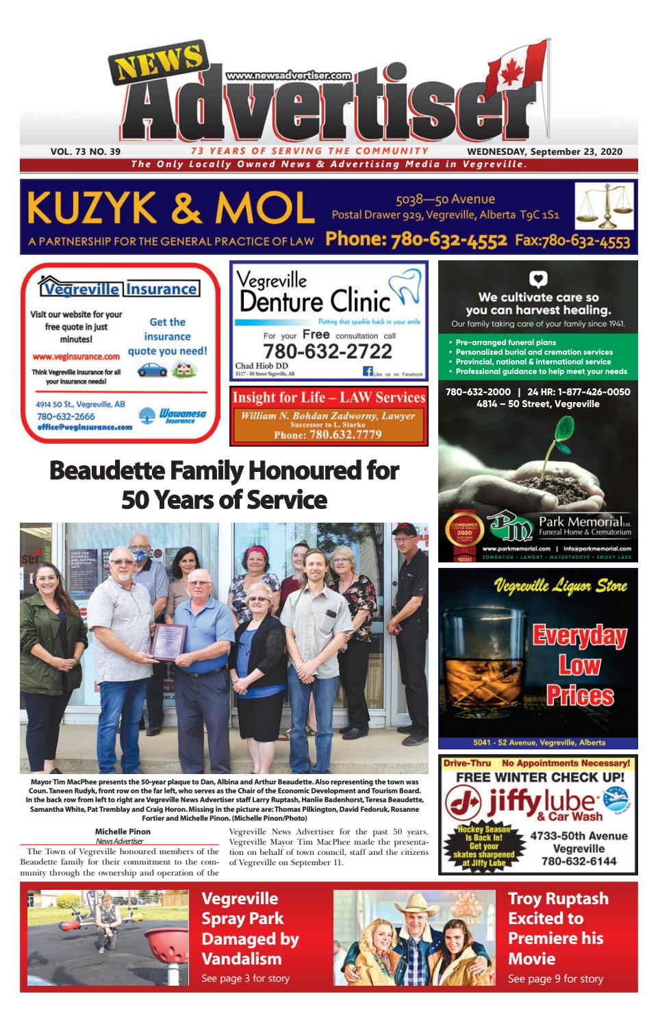 Vegreville News Advertiser September 23 2020 By The News Advertiser Vegreville Ab Issuu