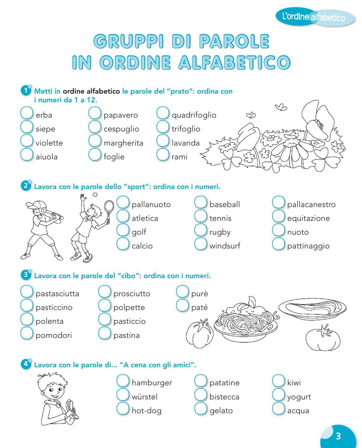Metti Le Parole In Ordine Alfabetico