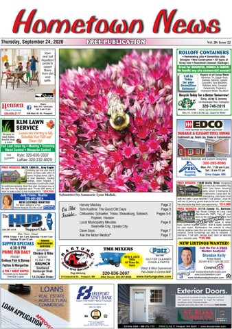 Cover of "Hometown News September 24, 2020"