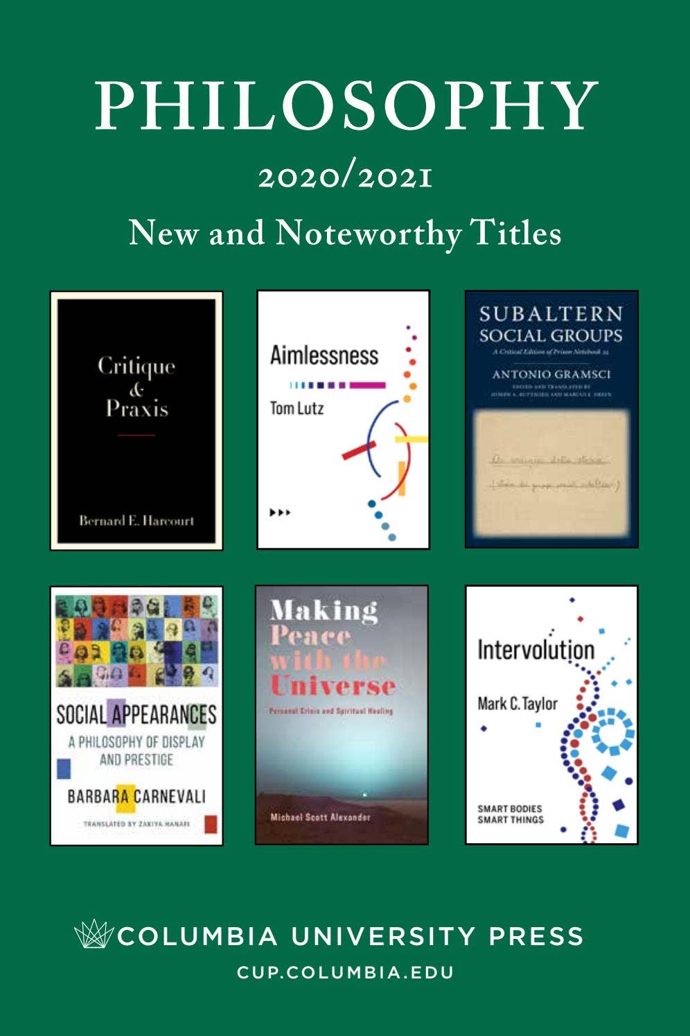 20202021 Columbia University Press Philosophy Catalog by Columbia