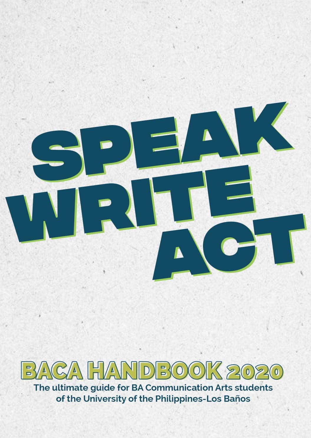 BACA Handbook 2020 by The UPLB Com Arts Society - Issuu