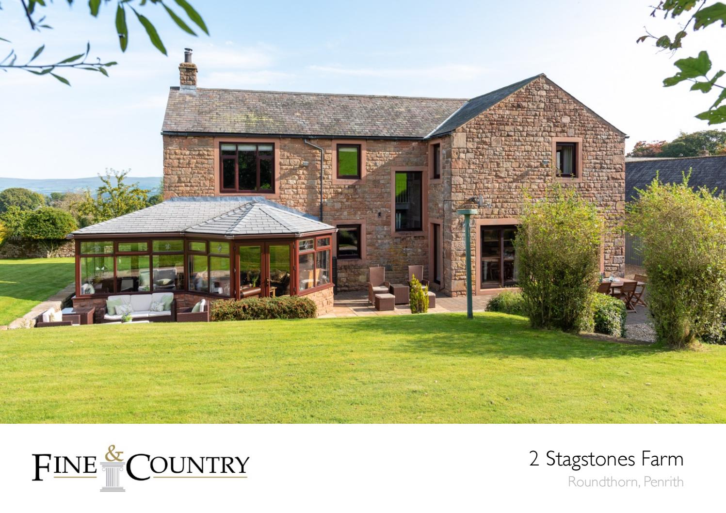 Sales brochure for '2 Stagstones Farm', Roundthorn, Penrith by Fine