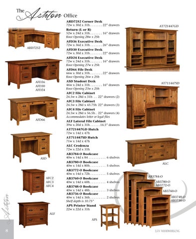 Amish Furniture Showcase 家具目录 · L × N Woodworking 第 8 页