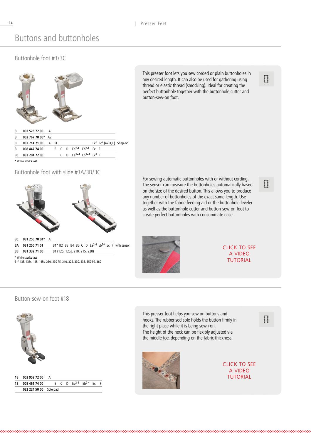 BERNINA accessory catalogue English by Bernina International AG Issuu