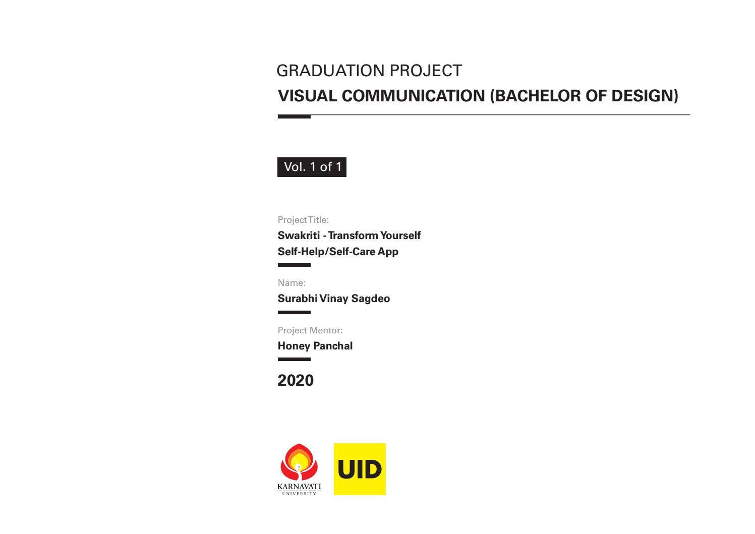 Graduation Project Document Graduation Project Document by Surabhi Sagdeo - Issuu