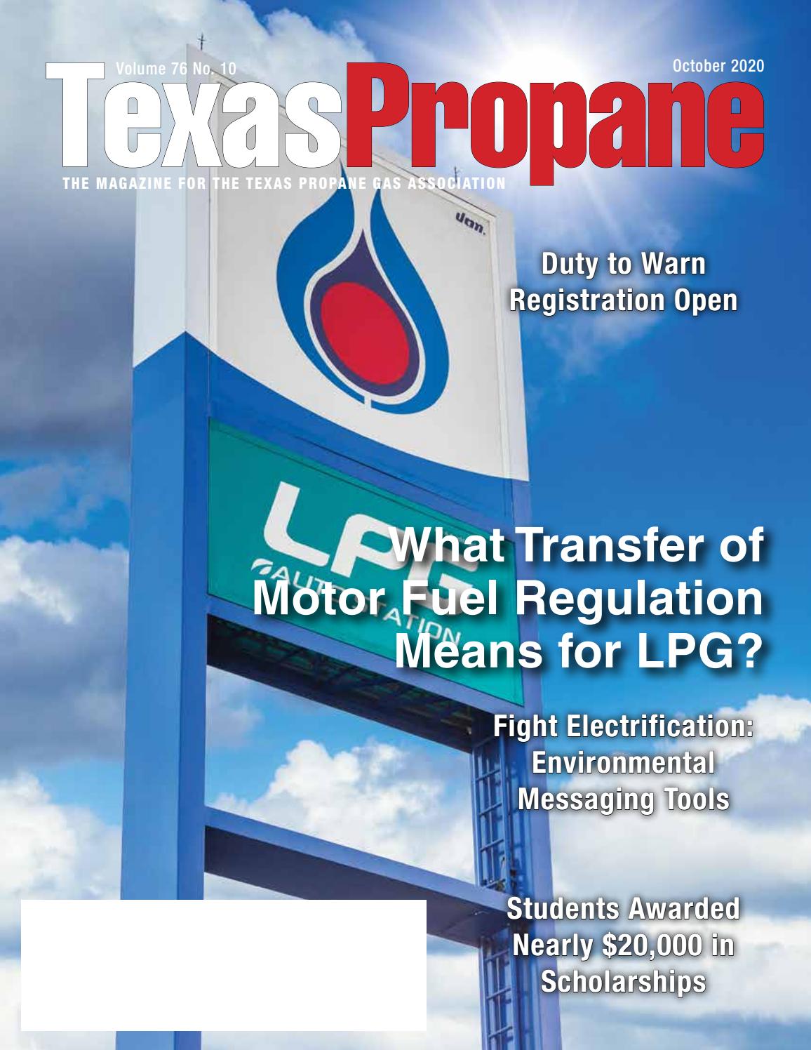 October 2020 Texas Propane magazine by Texas Propane Gas Association