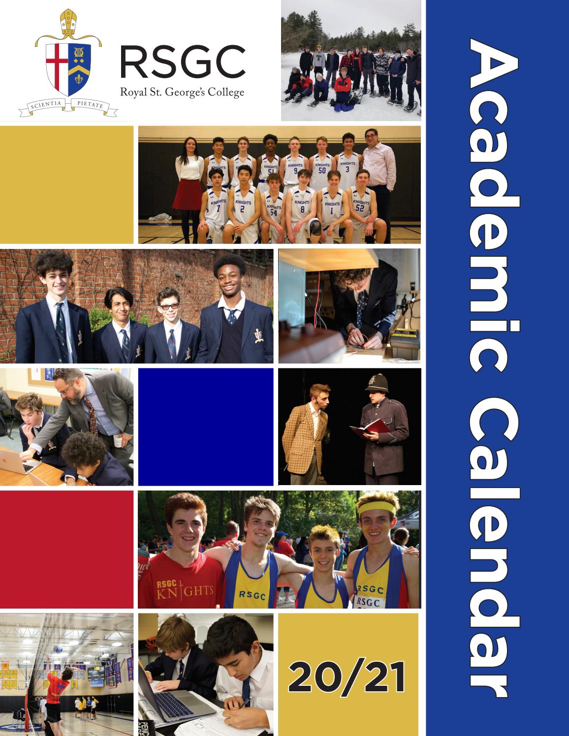 Academic Calendar 2020/21 by Royal St. George's College - Issuu