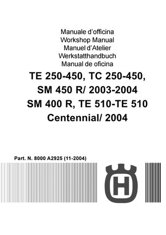 Husqvarna Tc250 Service Repair Manual Husqvarna Tc250 Pdf Downloads