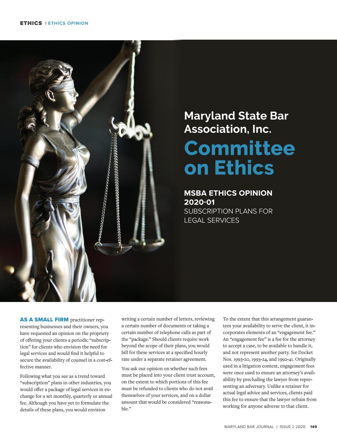 Maryland Bar Journal Volume 2 Issue 2 by Maryland State Bar Association Issuu