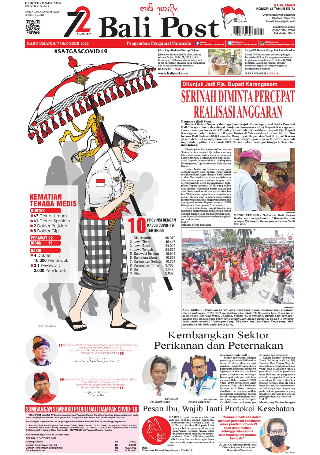 Edisi Rabu 7 Oktober 2020 Balipost Com By E Paper Kmb Issuu<script async src=