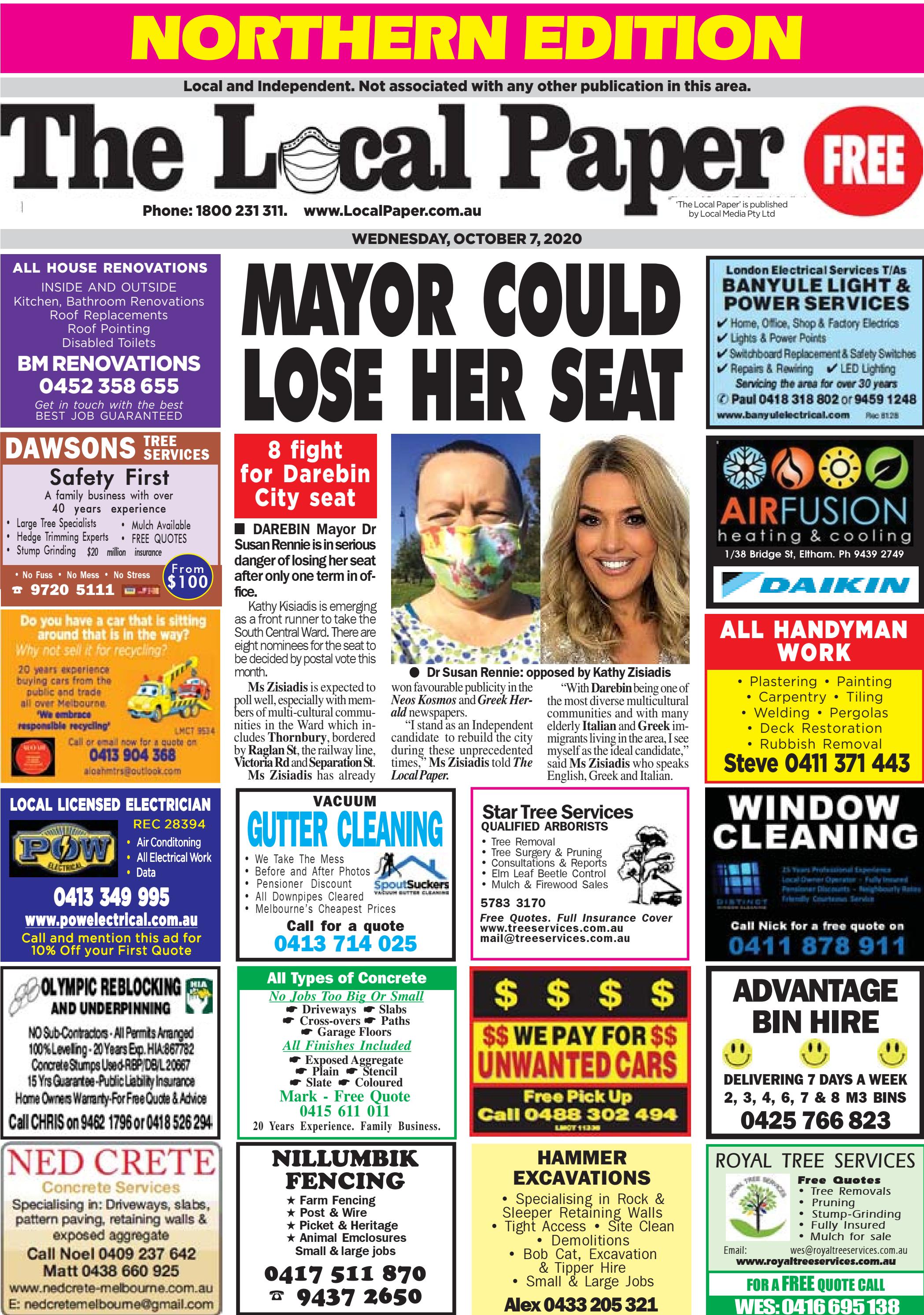 The Local Paper. Northern Edition. Wed., Oct. 7, 2020 by Ash Long - Issuu
