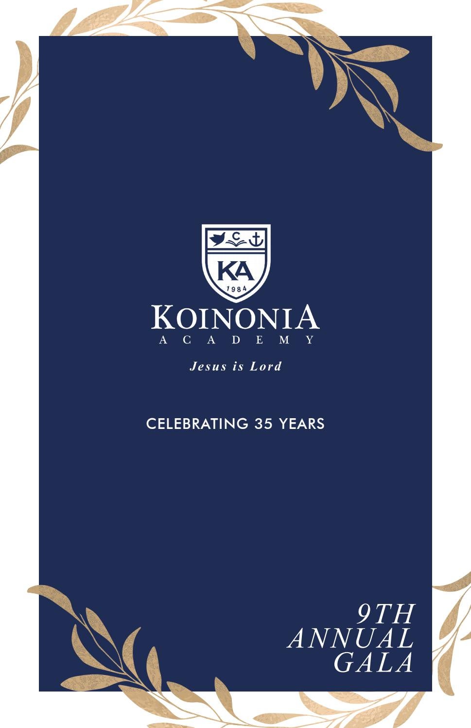 2019 Koinonia Academy Gala Journal by koinoniaacademy Issuu