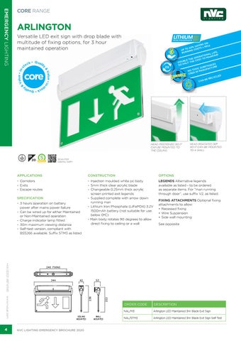 NVC Lighting UK EMERGENCY 灯饰手册 第 4 页