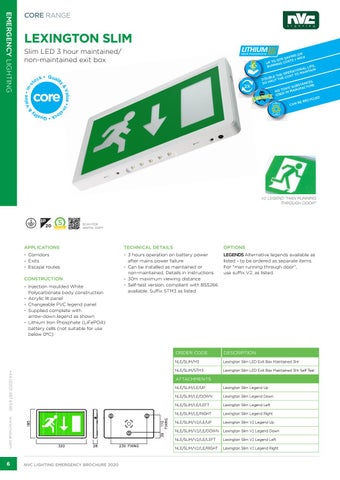 NVC Lighting UK EMERGENCY 灯饰手册 第 6 页