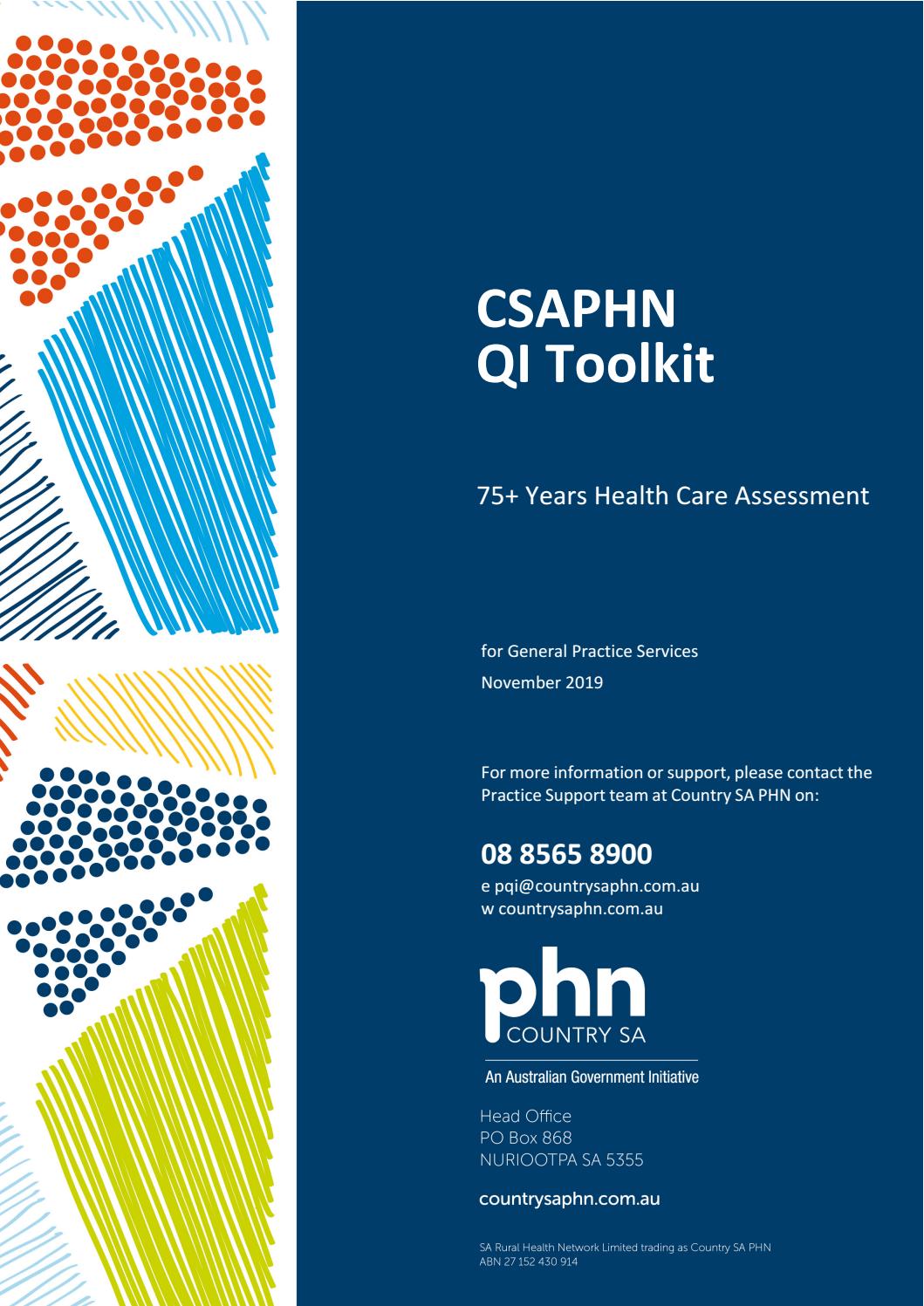CSAPHN QI Toolkit - 75+ Years Health Care Assessment by CSAPHN - Issuu