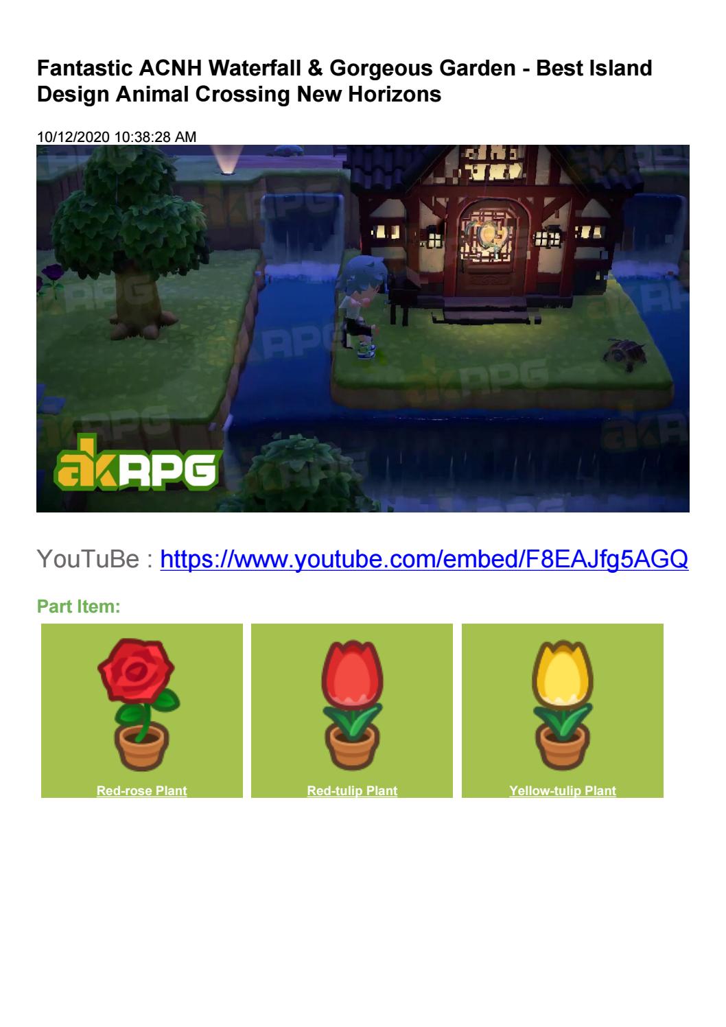 Fantastic ACNH Waterfall & Gorgeous Garden - Best Island Design Animal  Crossing New Horizons by ritawang1 - Issuu