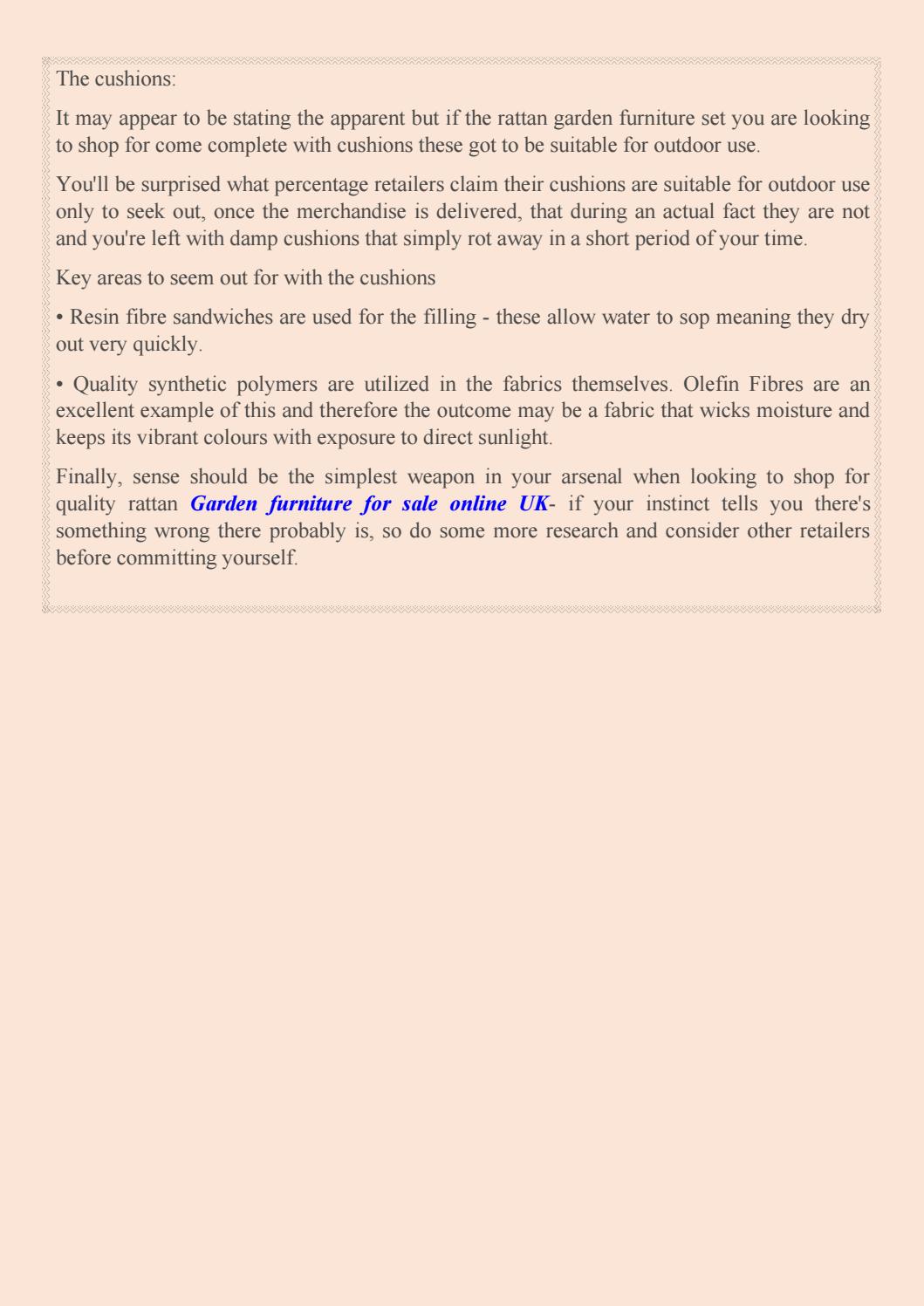 How can we Buy Quality Rattan Garden Furniture in UK? by blakesleys - Issuu