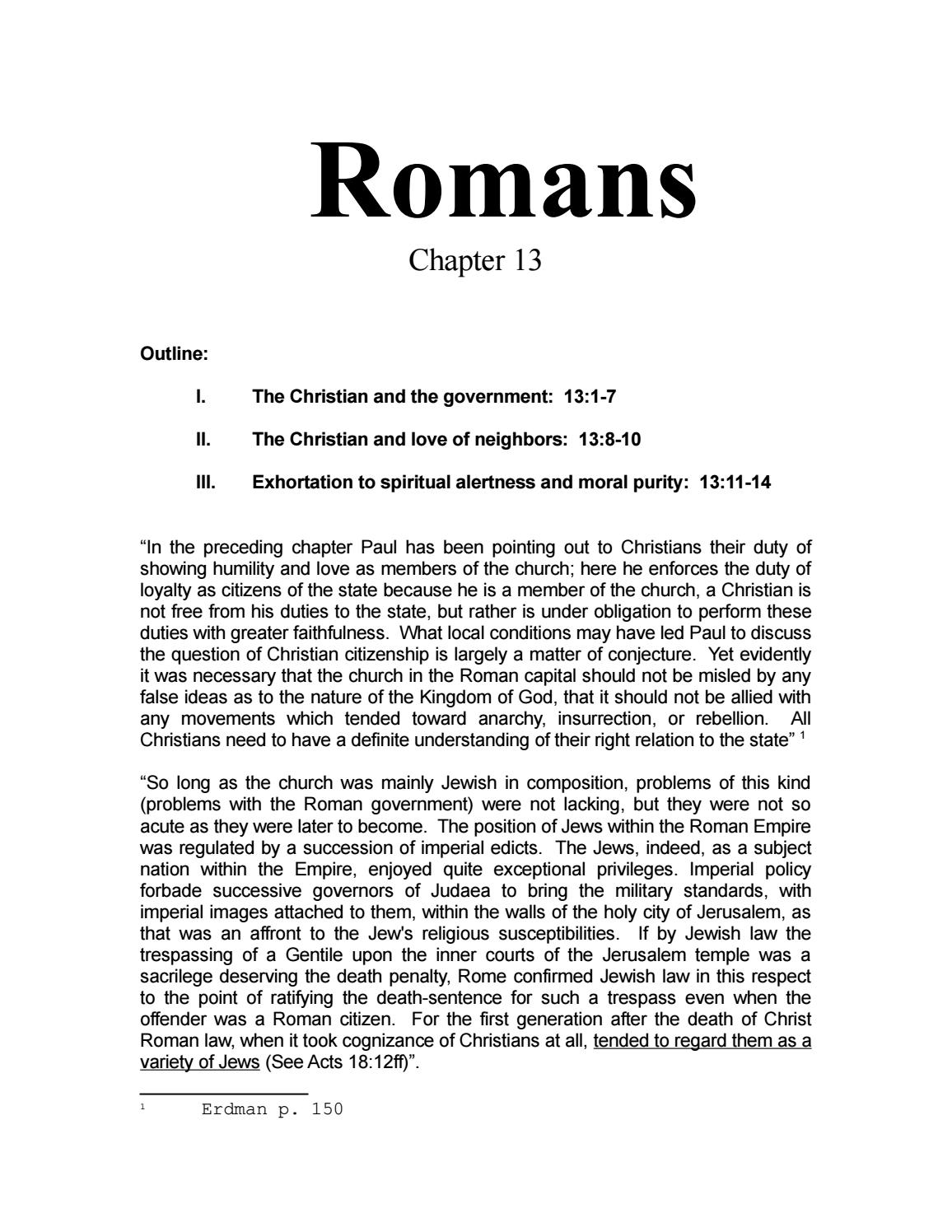 Romans 13 11 14 Commentary