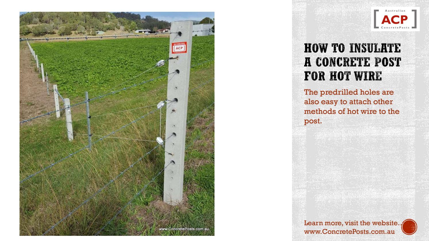 How to use electrical and hot wire with Australian Concrete Fence Posts