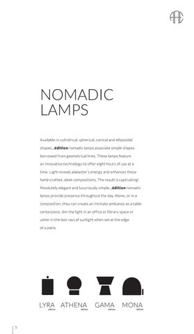 Alain Ellouz Paris 灯饰目录 · AAE - 版 NOMADIC LAMPS - 英文 第 5 页