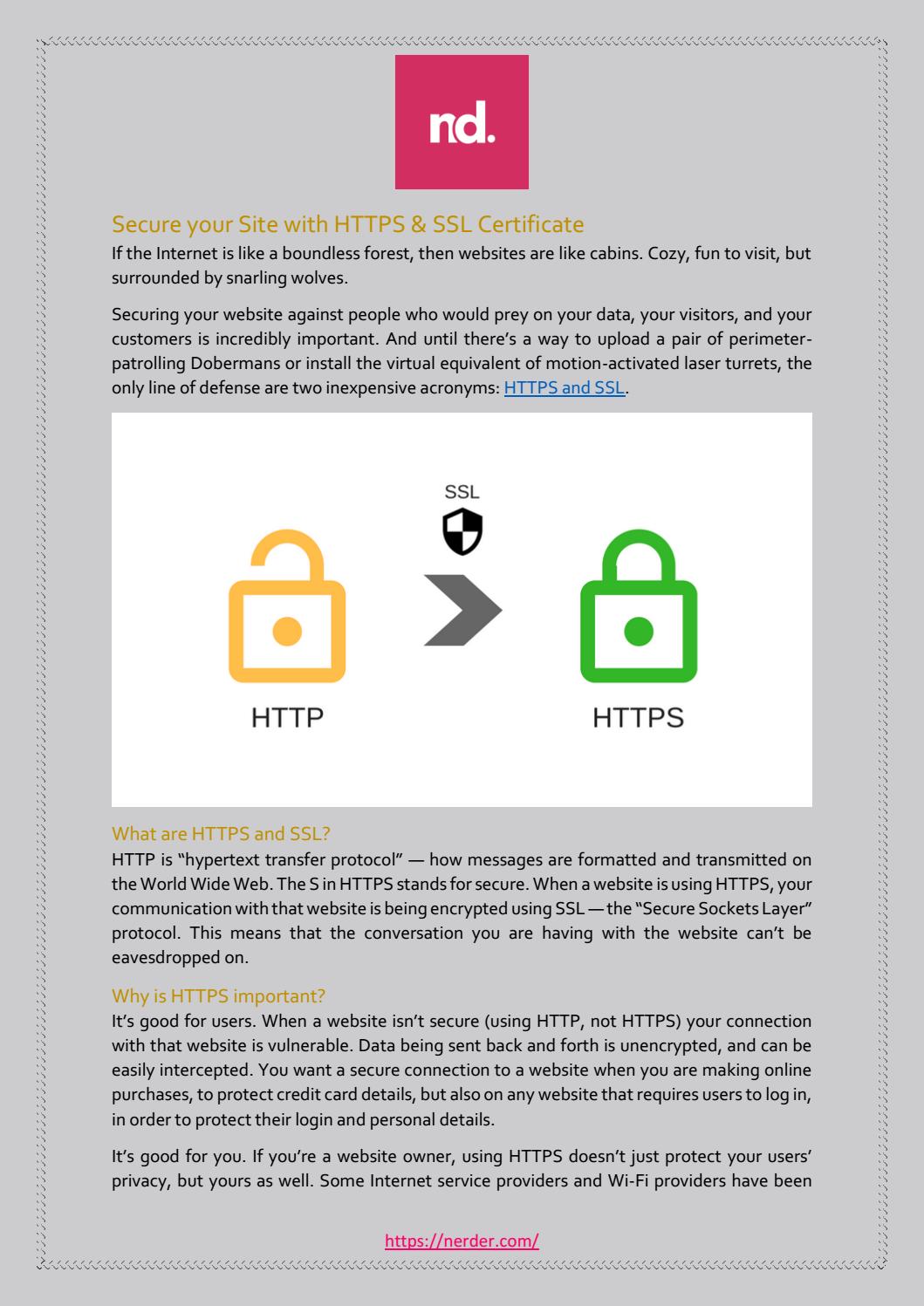 Secure Your Site With Https Ssl Certificate By Nerderdigital Issuu Secure Your Site With Https Ssl Certificate By Nerderdigital Issuu