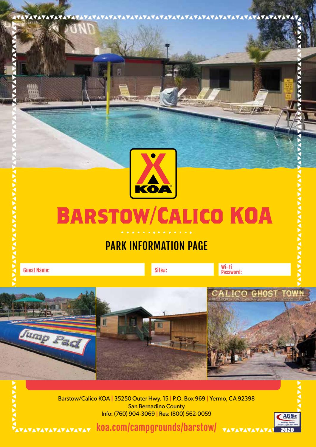Barstow/Calico KOA by AGS/Texas Advertising Issuu