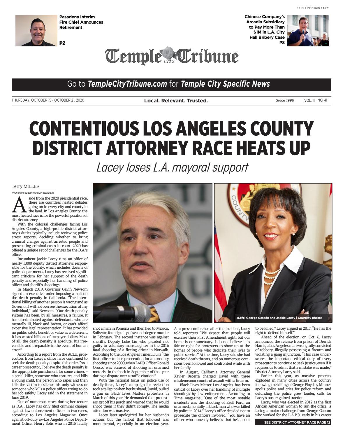 Temple City Tribune 10 15 2020 By Beacon Media News Issuu