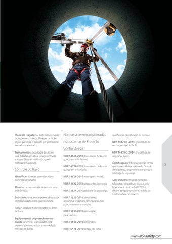 Proteção Contra Queda - Soluçõ 西文 MSA para trabalho em altura - MSA Safety Brasil 第 3 页